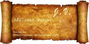 József Veron névjegykártya